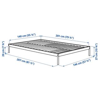 Estructura Cama Blanca 140x200 cm