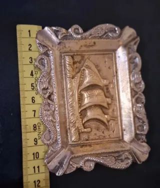 Bandeja antigua barco siglo XIX