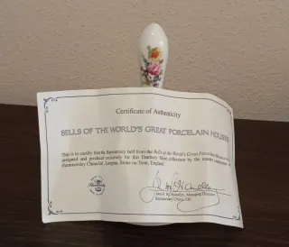 Campana Porcelana Decorativa Hammersley Flores