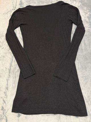 Rare Long Knit Cardigan Vintage 2000s, Black Minim