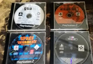 4 Juegos PS2: GTA III, MGS2, Space Invaders