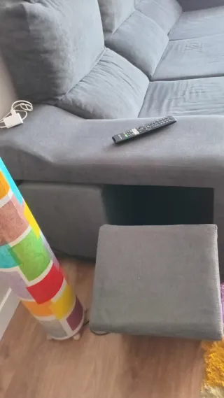 Sofá chaise longue gris 2.60x 1.60 cm con cheselon