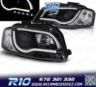FAROS AUDI A3 8P LUZ DIURNA TUBE LIGHT FONDO NEGRO
