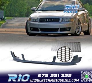 SPOILER LIP FRONTAL DELANTERO AUDI A4 S LINE 00-04 + REJILLA