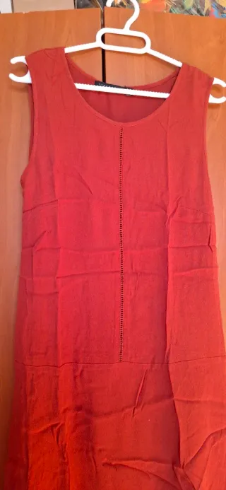 Vestido naranja oscuro verano T.38