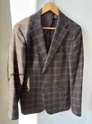 Americana marrón cuadros