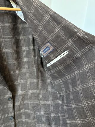 Americana marrón cuadros