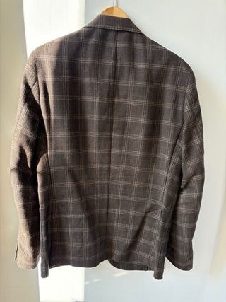 Americana marrón cuadros