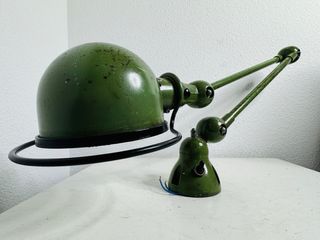 Lámpara Jielde Industrial 1960s Verde