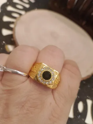 Anillo de hombre extra grande dorado