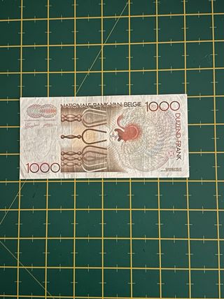 Billete de 1000 francos de Bélgica