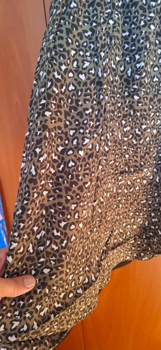 Vestido animal print verde M