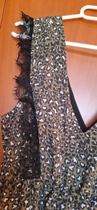 Vestido animal print verde M