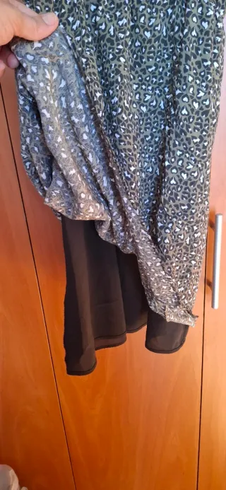 Vestido animal print verde M