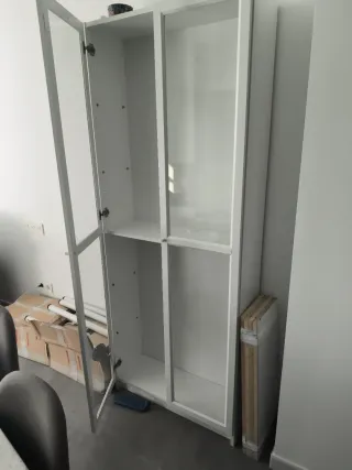 Estantería Billy Ikea Blanca con Puertas Cristal