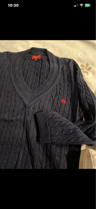 Jersey Burberry Azul Cable Knit