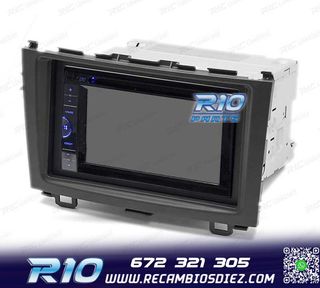 MARCO NEGRO RADIO 2-DIN PARA HONDA CR-V 07-11