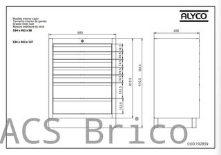 Armario Base 7 Cajones Alyco 192859