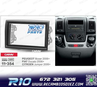 MARCO NEGRO RADIO 2-DIN PARA CITROEN JUMPER PEUGEOT BOXER FI
