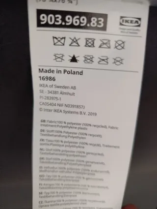 Estor enrollable negro Ikea