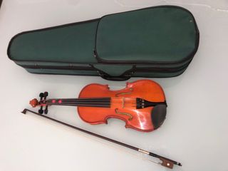 Viola con arco y estuche