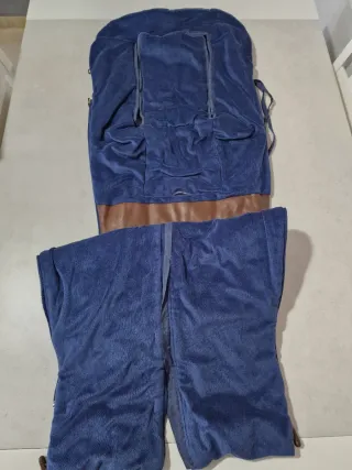 Conjunto para carro de bebé azul