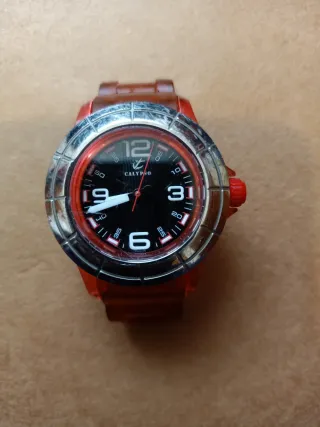 Reloj Calypso Rojo y Plateado
