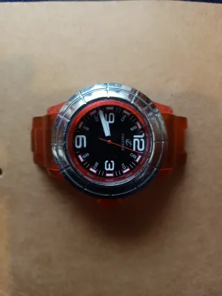 Reloj Calypso Rojo y Plateado