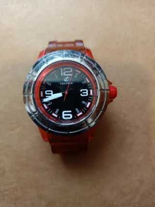 Reloj Calypso Rojo y Plateado