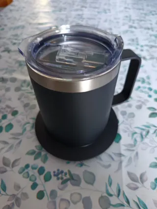 Taza Térmica Negra con Tapa