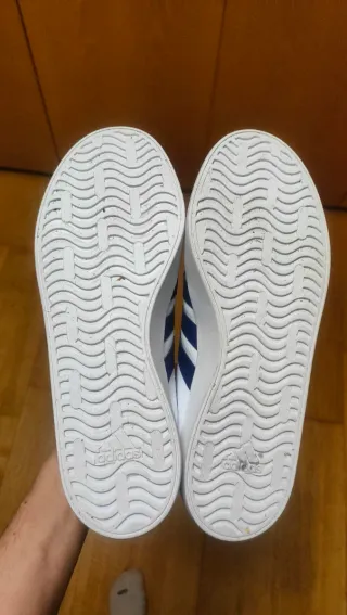 Adidas Zapatillas Blancas y Azules