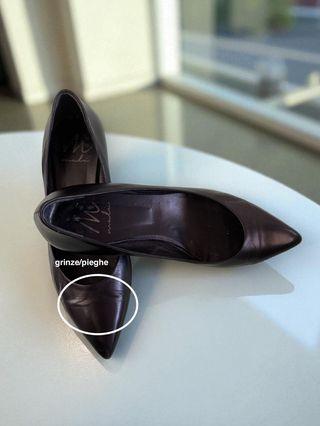 Malù Decolletè Pelle Nera Tg 38