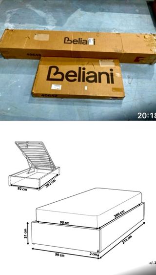 Cama canapé con almacenaje gris claro