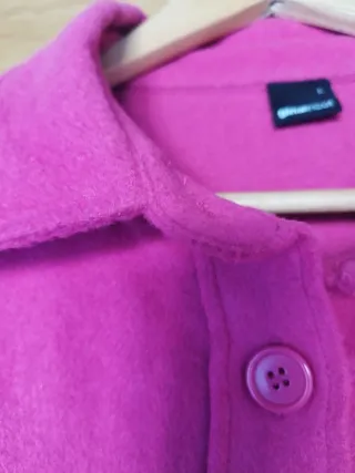 Camisa de invierno o sobrecamisa de franela fucsia