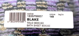MISSONI TELO DOCCIA VELOUR 80X160 BLAKE 149