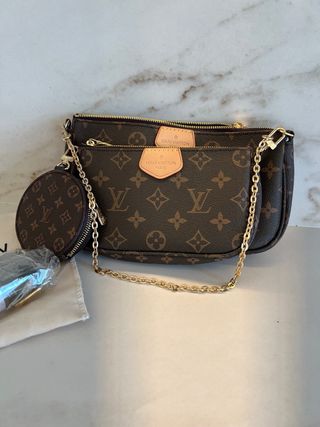 Multi Pochette Louis Vuitton Marrón y Dorado
