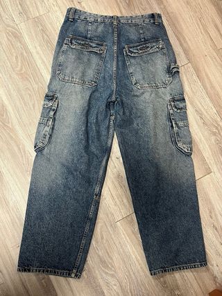 Pantalón cargo baggy Y2K denim unisex