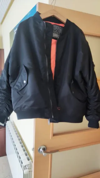 Chaqueta bomber negra hombre S