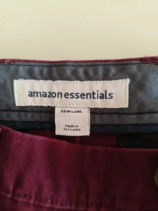 Amazon Essentials Pantalón chino talla 33Wx28L