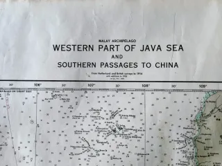 Mapa Carta Náutica Marítima: Mar de Java Occidenta
