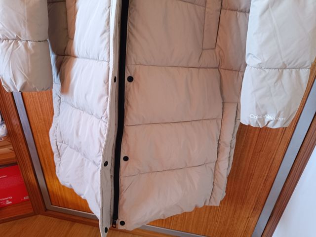 Abrigo acolchado Calvin Klein Beige Talla L