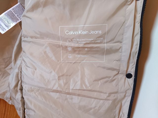 Abrigo acolchado Calvin Klein Beige Talla L