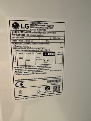 LG freezer