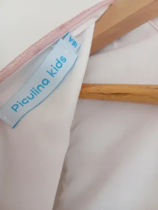 Vestido ceremonia niña color rosa empolvado T16