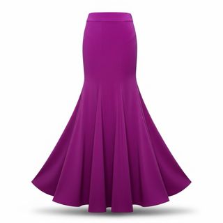 Falda largo buganvilla para ensayo de flamenco