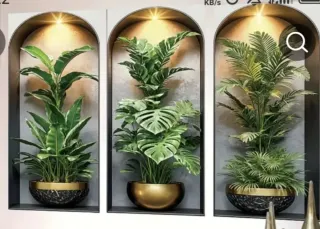 Plantas de pegatina.