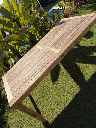 Tavolo da esterno/giardino - in legno teak