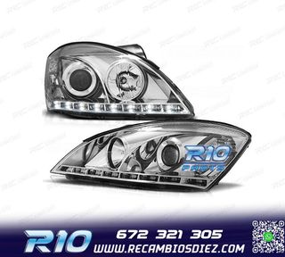 FAROS KIA CEED 07-09 LUZ DIURNA FONDO CROMO