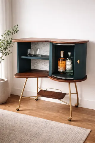 Mueble bar camarera vintage restaurado