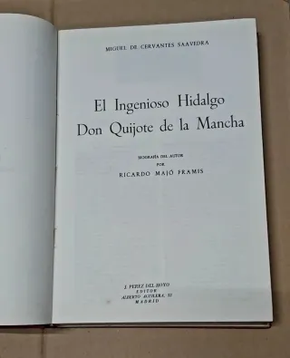 Libro El Ingenioso Hidalgo Don Quijote de la Manch